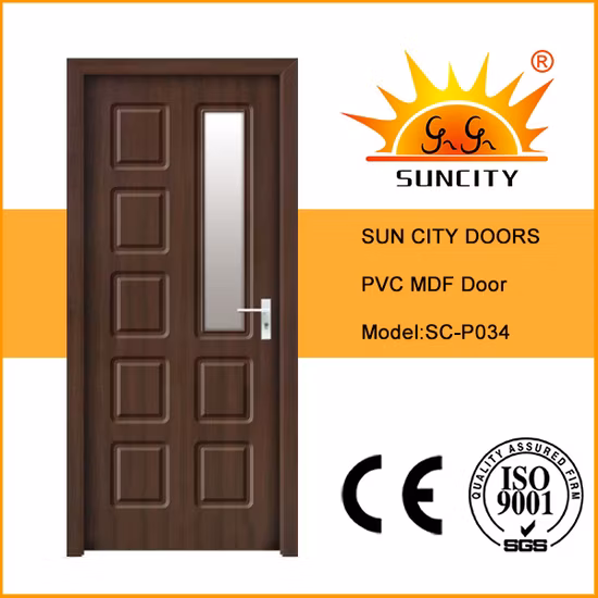 High Quality PVC Barn Interior Solid Wood Pretty Room Door
