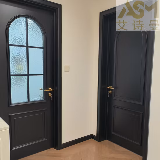 클래식 PVC MDF 목재 OEM 호텔 병원 주거 입구 인테리어 주방 욕실 침실 단단한 나무 유리 나무 나무 플라스틱 복합 방 문 프레임